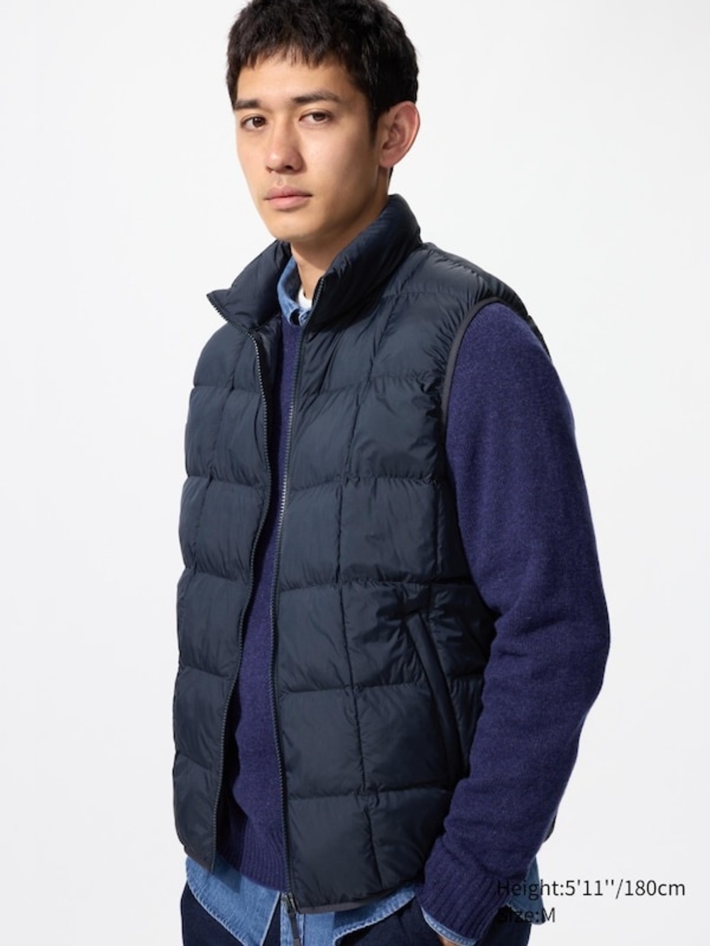 UNIQLO PUFFTEC NWOT Men's Navy Quilted Puffer Vest - Lightweight Layering